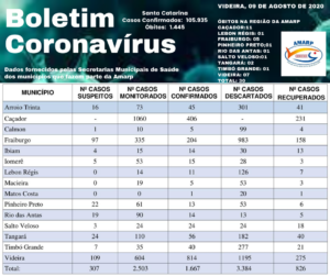 Read more about the article Boletim diário casos Coronavírus na região da Amarp