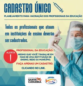 Read more about the article Lançada no Estado de Santa  Catarina campanha para vacinação dos profissionais da educação