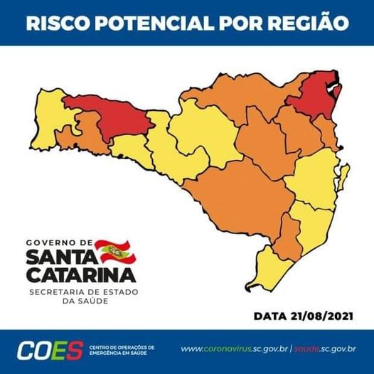 Read more about the article Coronavírus em SC: Amarp entra no nível alto no mapa de risco